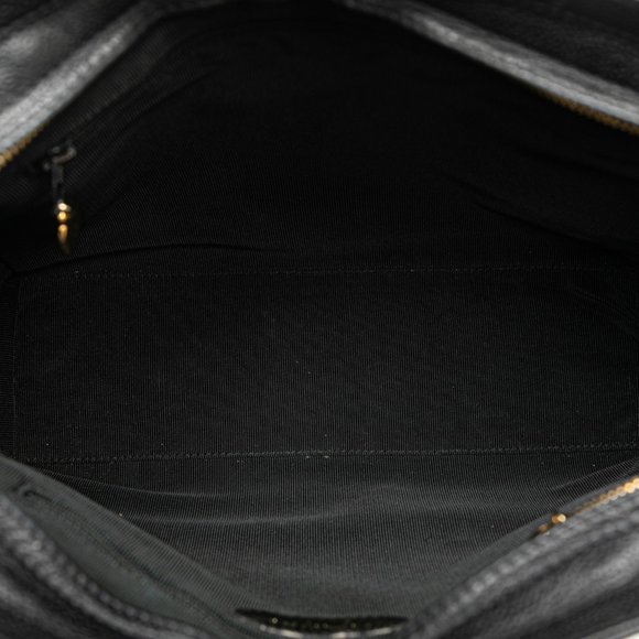 Chanel Triple Coco Mark Chain Tote Bag Shoulder Black Caviar Skin Women's CHANEL - Picture 6 of 10